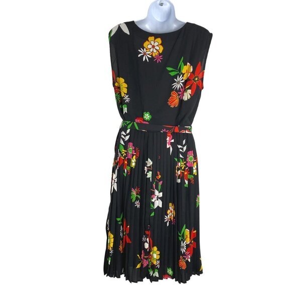 Modcloth Dress Renewed Vision Floral Sleeveless Tie Front Women's‎ Large - Picture 6 of 8